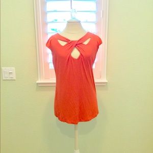 Gorgeous Pleione Orange Top with Cut Outs